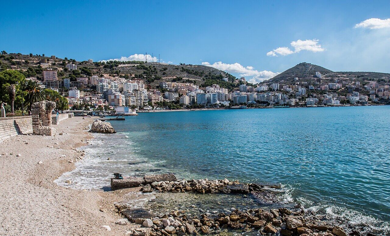 Saranda bay on the Ionian coast